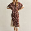 Bawełniano-jedwabny kaftan z monogramem