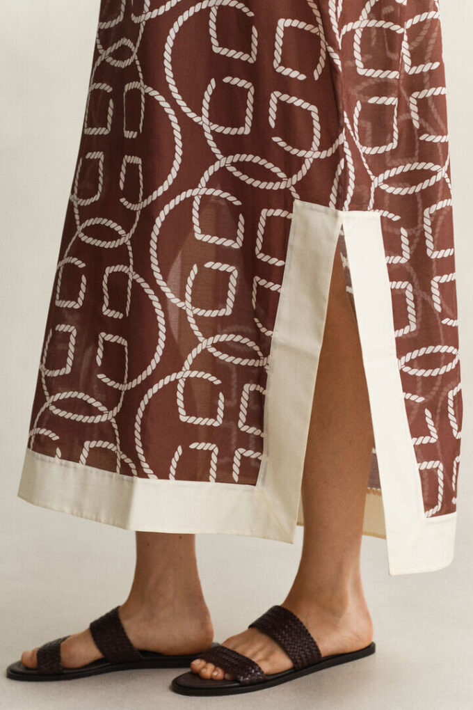 Bawełniano-jedwabny kaftan z monogramem