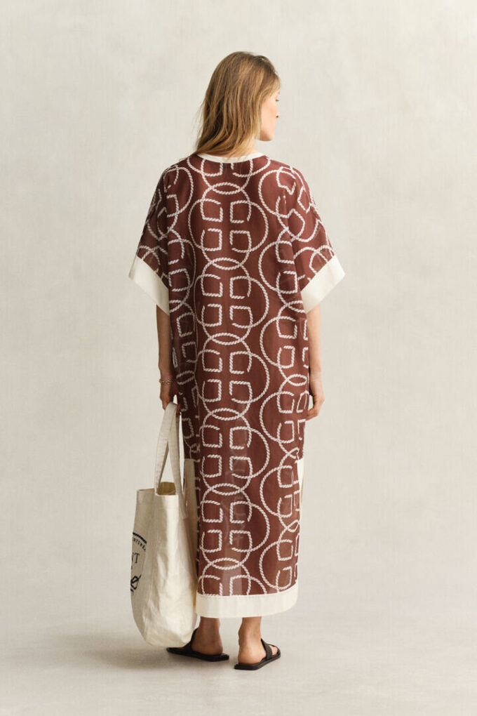 Bawełniano-jedwabny kaftan z monogramem