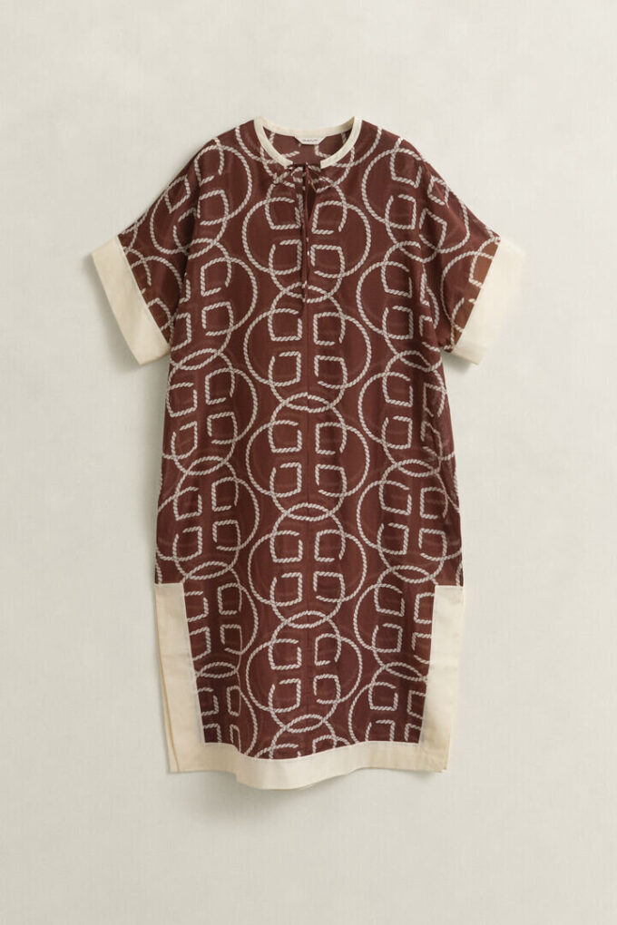 Bawełniano-jedwabny kaftan z monogramem