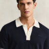 Bawełniano-modalowy sweter polo