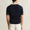 Bawełniano-modalowy sweter polo
