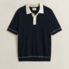 Bawełniano-modalowy sweter polo