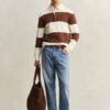 Bawełniany sweter polo w Barstripe