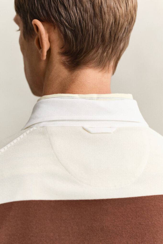 Bawełniany sweter polo w Barstripe