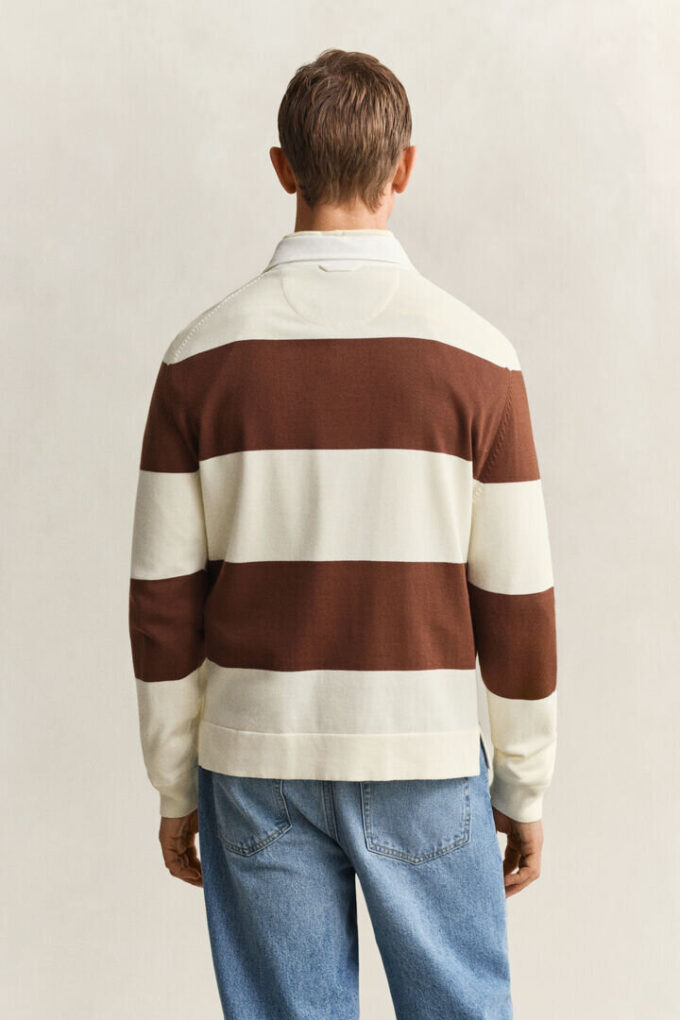 Bawełniany sweter polo w Barstripe