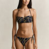 Bikini bandeau z nadrukiem łańcuszków