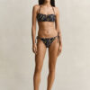 Bikini bandeau z nadrukiem łańcuszków