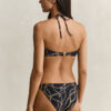 Bikini bandeau z nadrukiem łańcuszków