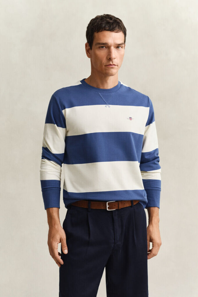 Bluza w paski z okrągłym dekoltem