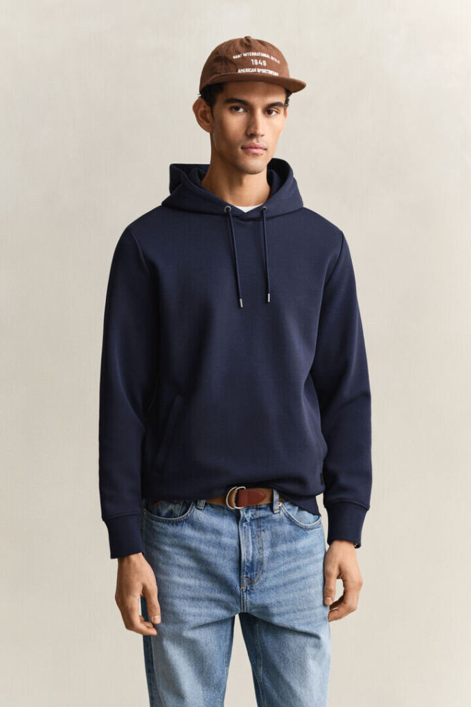 Bluza z kapturem z dzianiny interlock