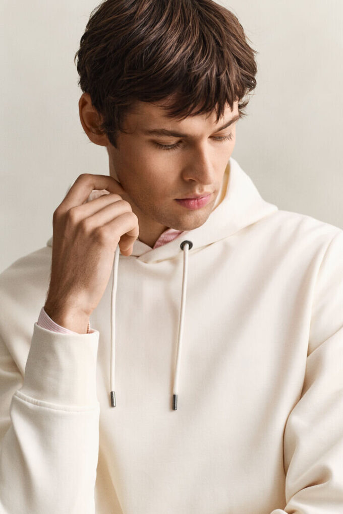 Bluza z kapturem z dzianiny interlock