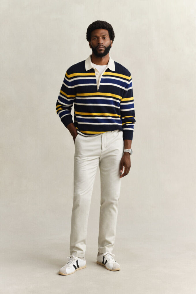 Eleganckie spodnie chino o dopasowanym kroju