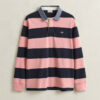 Gruba koszulka Heavy Rugger w paski z kołnierzykiem z tkaniny chambray