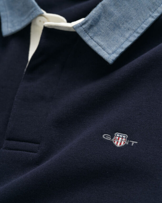Heavy Rugger z kołnierzem z tkaniny chambray