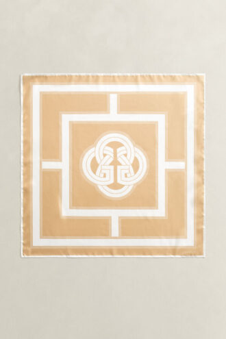 Jedwabny szalik z monogramem
