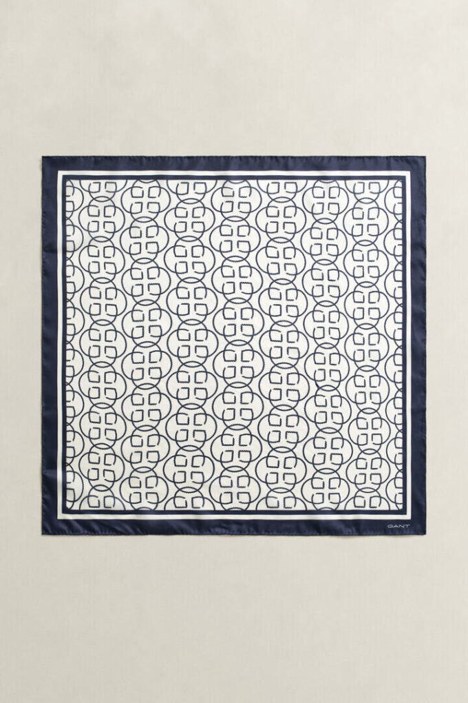 Jedwabny szalik z monogramem