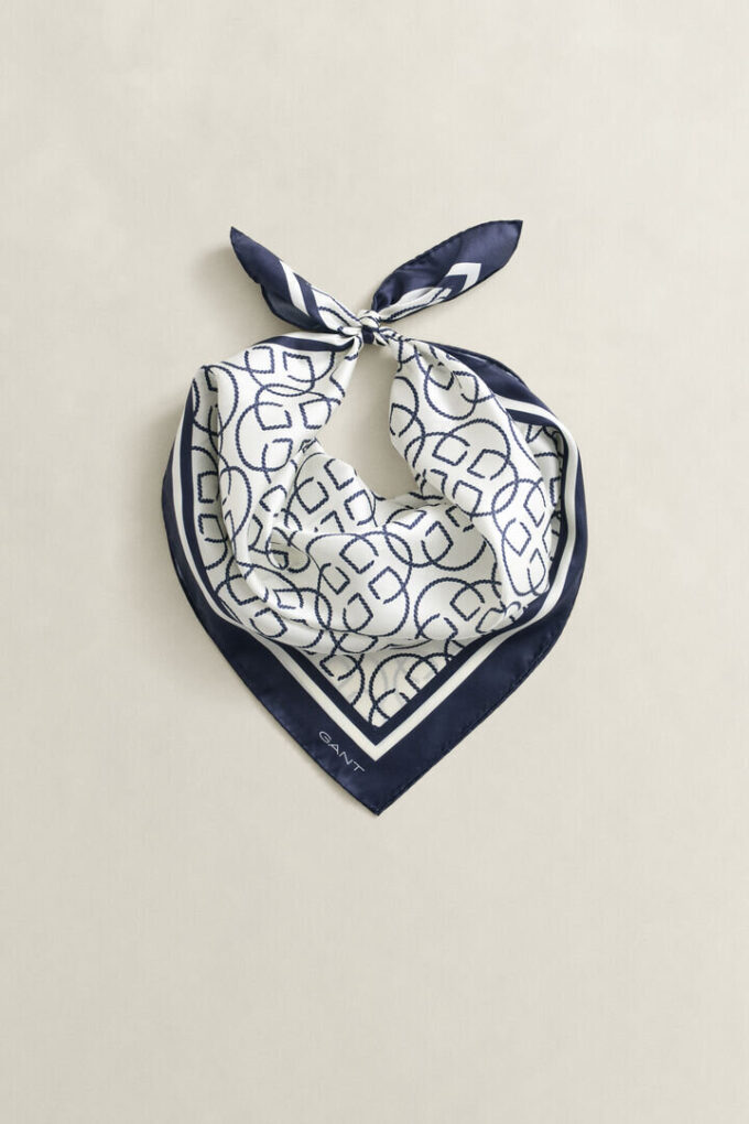Jedwabny szalik z monogramem