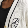 Kardigan z dzianiny typu cable knit w stylu varsity