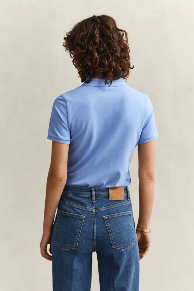 Kontrastowa koszulka polo z dzianiny piqué