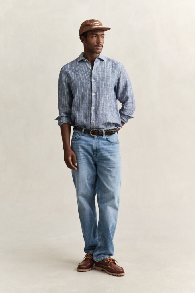 Koszula lniana w paski