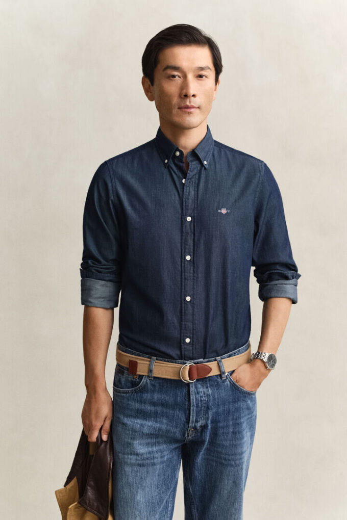 Koszula slim fit w kolorze indygo