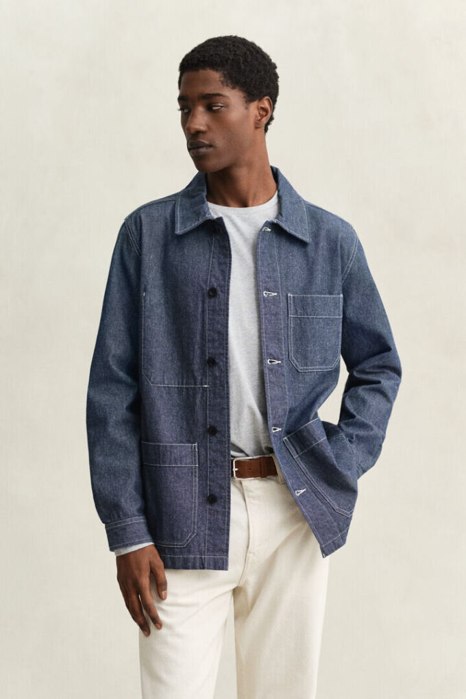 Koszula wierzchnia typu overshirt z tkaniny chambray