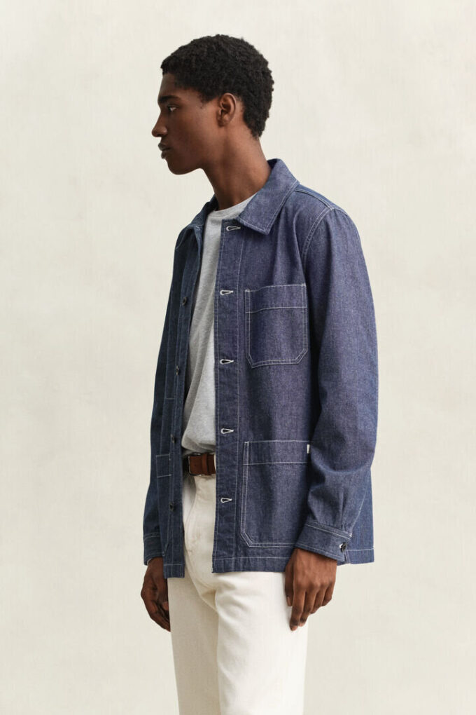 Koszula wierzchnia typu overshirt z tkaniny chambray
