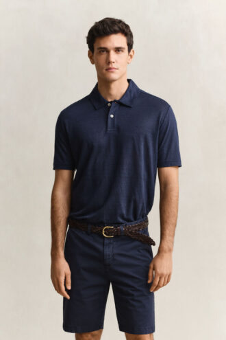 Lniana koszulka polo