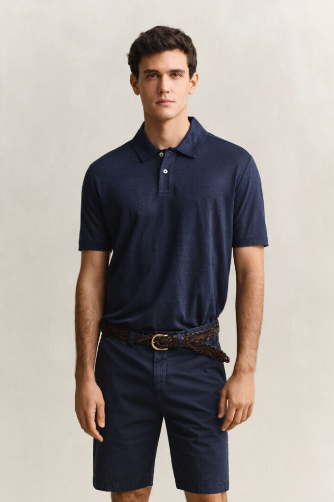 Lniana koszulka polo