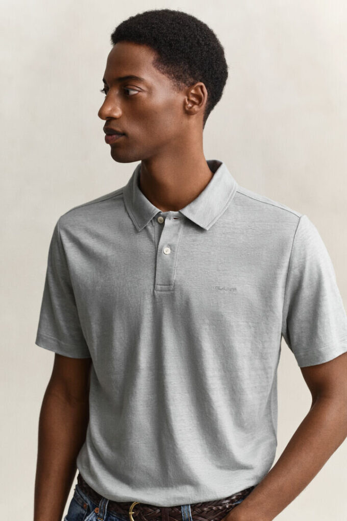 Lniana koszulka polo