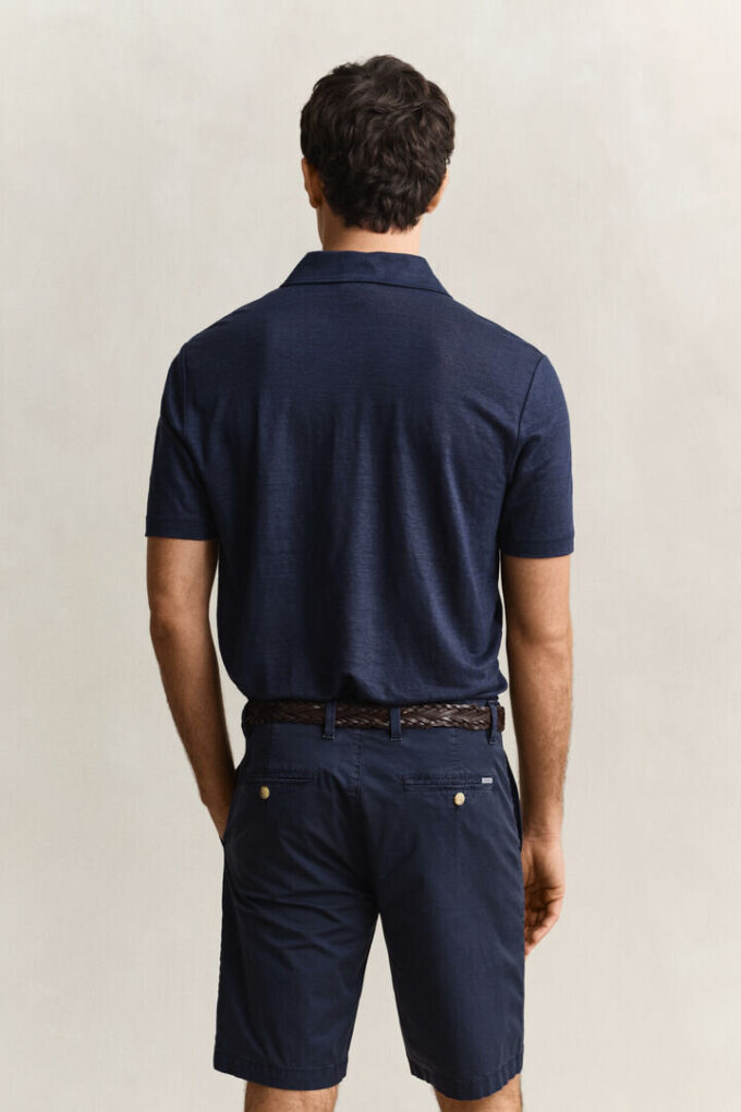 Lniana koszulka polo