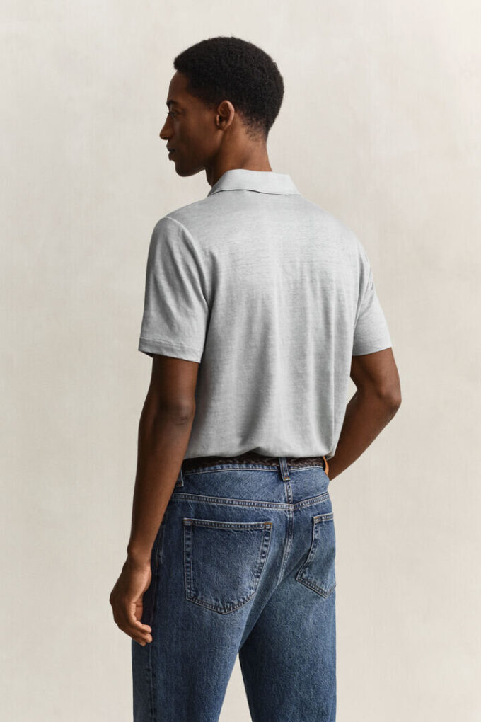 Lniana koszulka polo