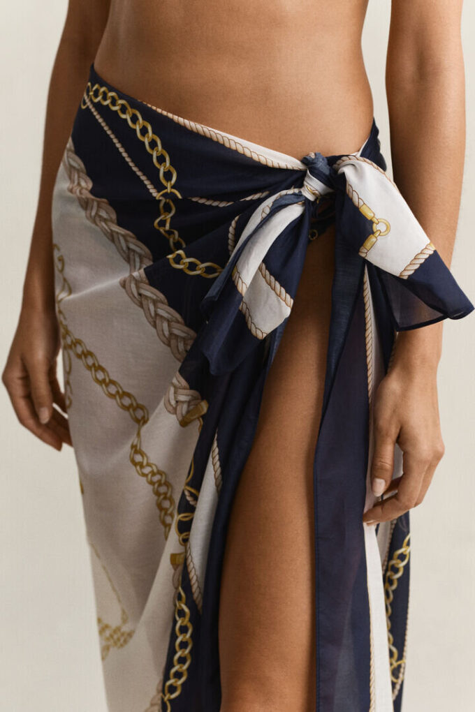 Sarong z motywem łańcucha