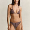Spodenki bikini typu hipster z nadrukiem monogramu