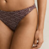 Spodenki bikini typu hipster z nadrukiem monogramu