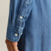 Sukienka koszulowa z tkaniny chambray