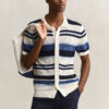 Sweter polo w paski