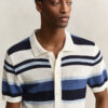 Sweter polo w paski