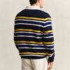 Sweter polo w paski