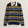 Sweter polo w paski