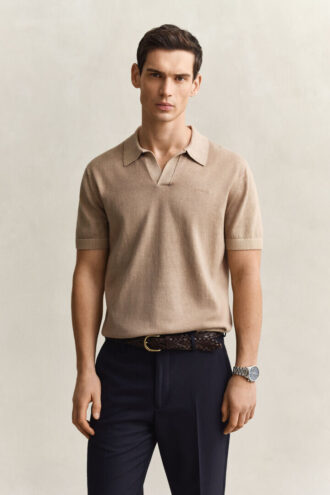 Sweter polo w stylu „wyblakłym na słońcu”
