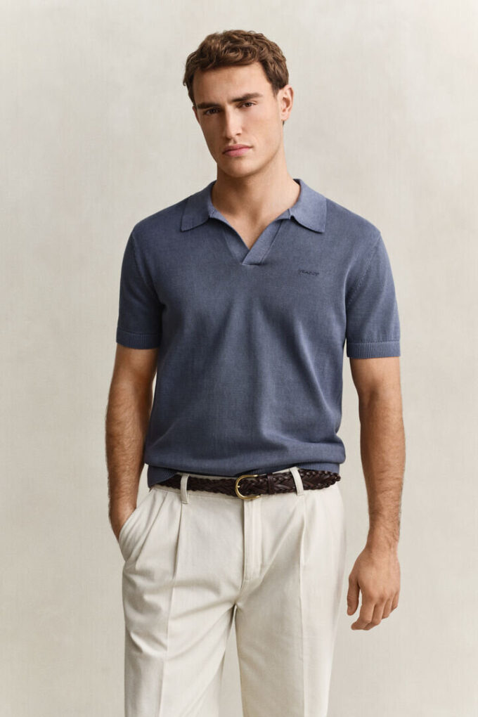 Sweter polo w stylu „wyblakłym na słońcu”
