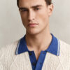 Sweter polo z dzianiny typu cable knit