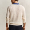 Sweter polo z dzianiny typu cable knit