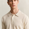 Sweter polo z krótkim rękawem z mieszanki bawełny slub w szortach