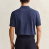 Sweter polo z krótkim rękawem z mieszanki bawełny slub w szortach