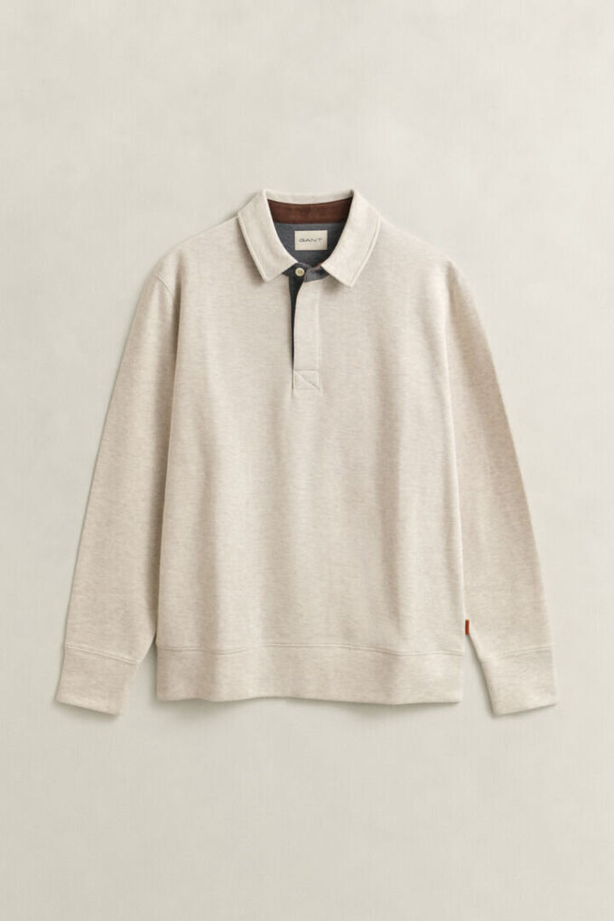 Sweter polo z lekkiego dżerseju Sacker Rib