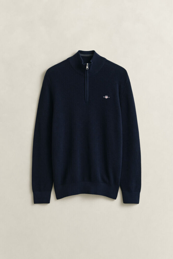 Sweter z bawełny z półzamkiem