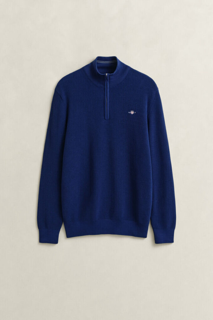 Sweter z bawełny z półzamkiem